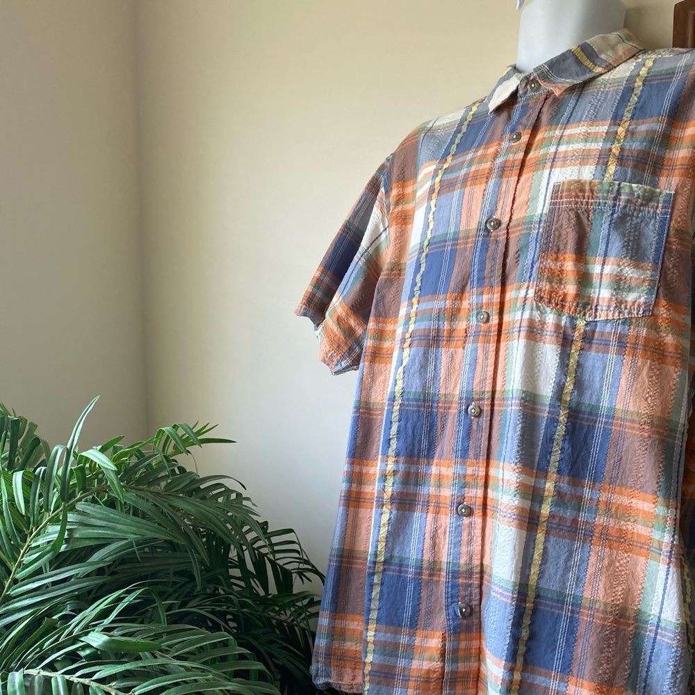 RedHead Plaid Short-Sleeve Shirt for Men Size XL